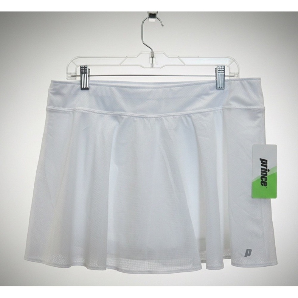 Prince Women's Tennis Match Flounce Skort White Size XL Wicking‎ Polyester NEW